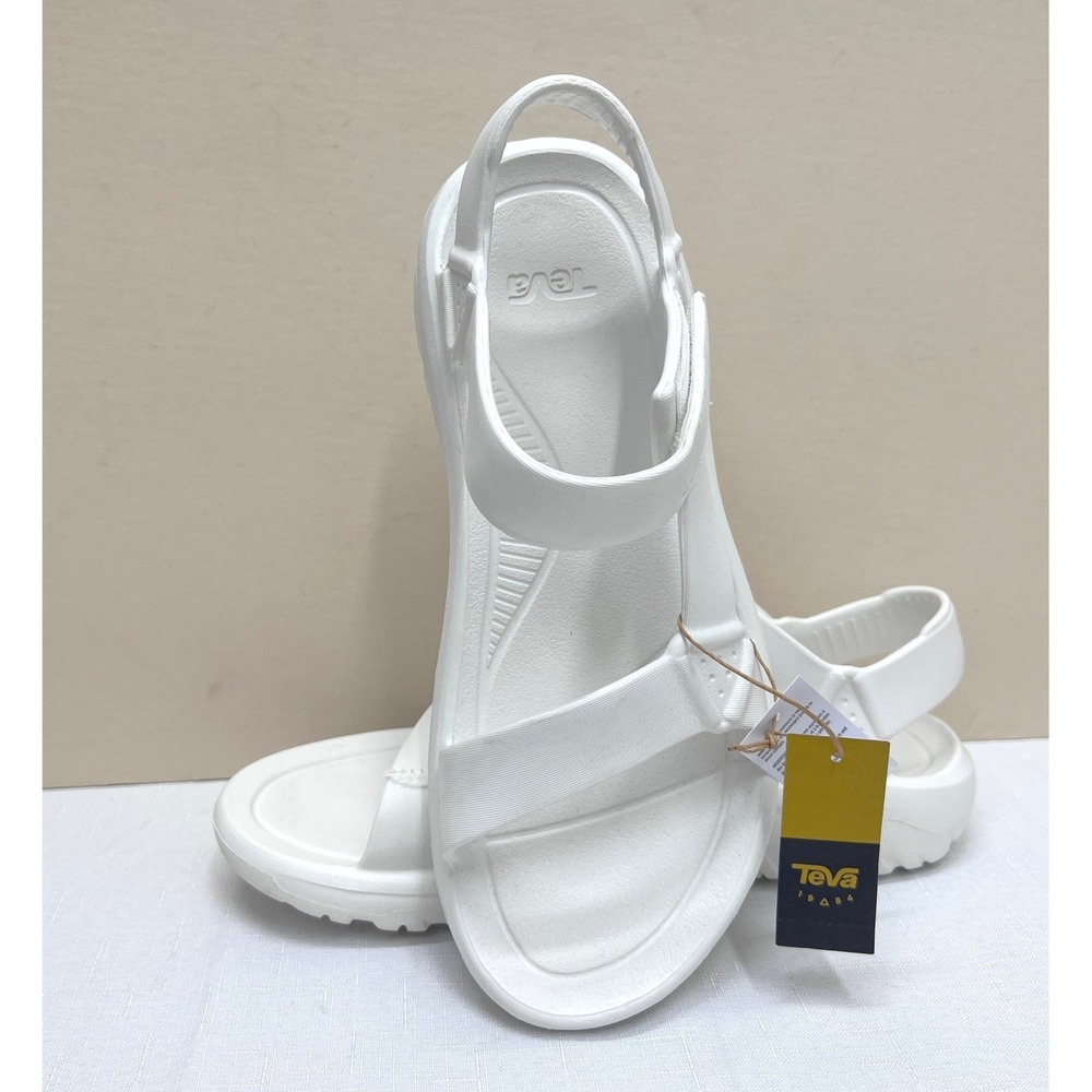 Teva Hurricane Drift Sandals Women 10 White New 1102390-W Lightweight EVA